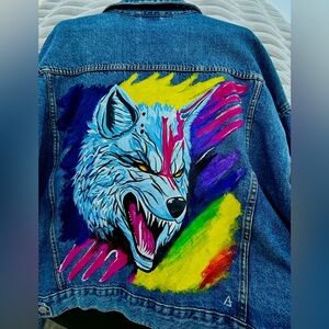 Jeans, jacket, Handmade work,  limited collection